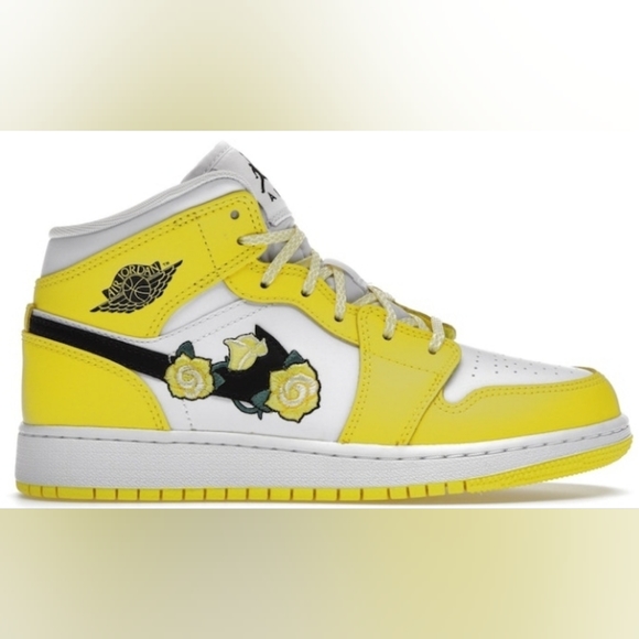 ❗️SOLD ❗️Air Jordan 1 MID | DYNAMIC YELLOW FLORAL (GS) - Picture 1 of 16